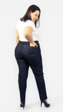 Jean Guatemala azul oscuro frente lateral